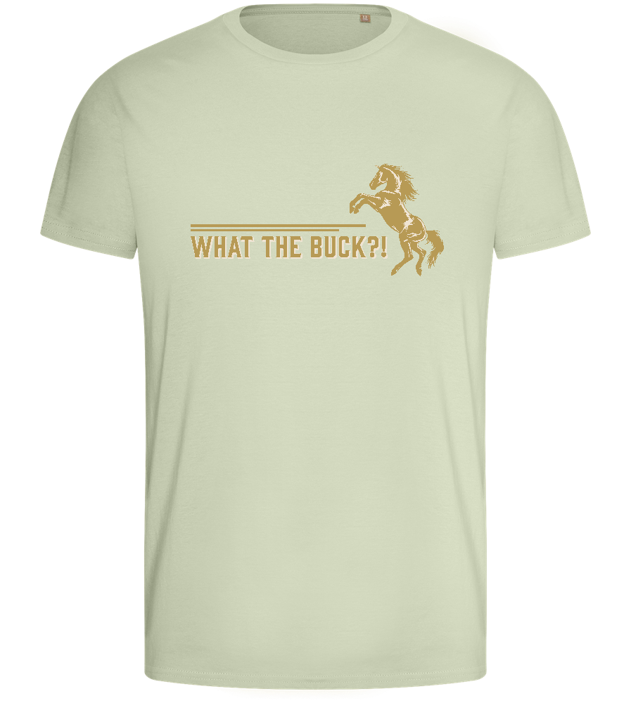 What The Buck Design - Basic men's fitted t-shirt_SILESTONE_front