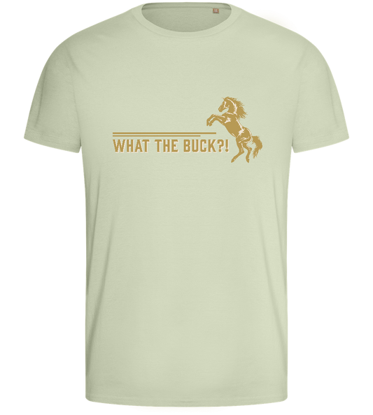 What The Buck Design - Basic men's fitted t-shirt_SILESTONE_front