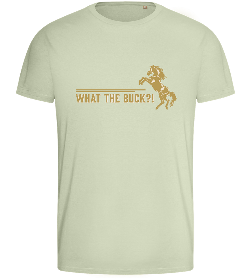 What The Buck Design - Basic men's fitted t-shirt_SILESTONE_front