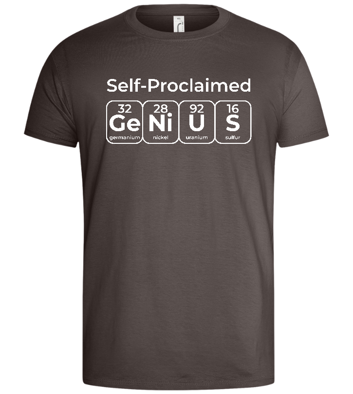 Periodic Table Genius Design - Basic men's t-shirt_DARK GRAY_front