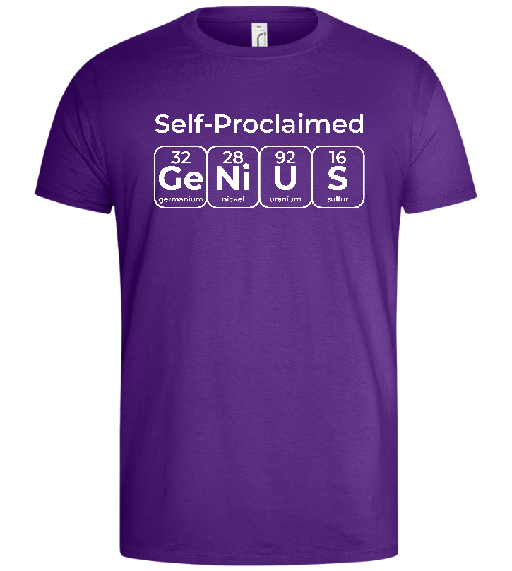 Periodic Table Genius Design - Basic men's t-shirt_DARK PURPLE_front