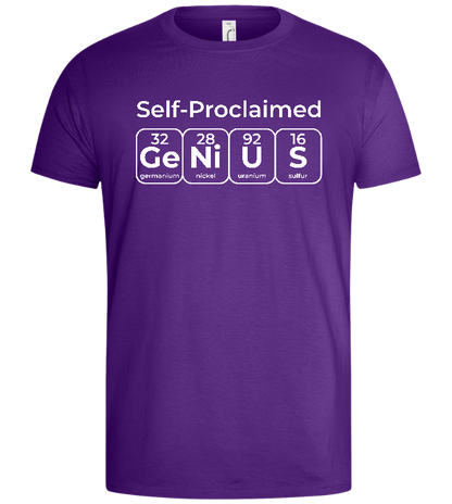 Periodic Table Genius Design - Basic men's t-shirt_DARK PURPLE_front