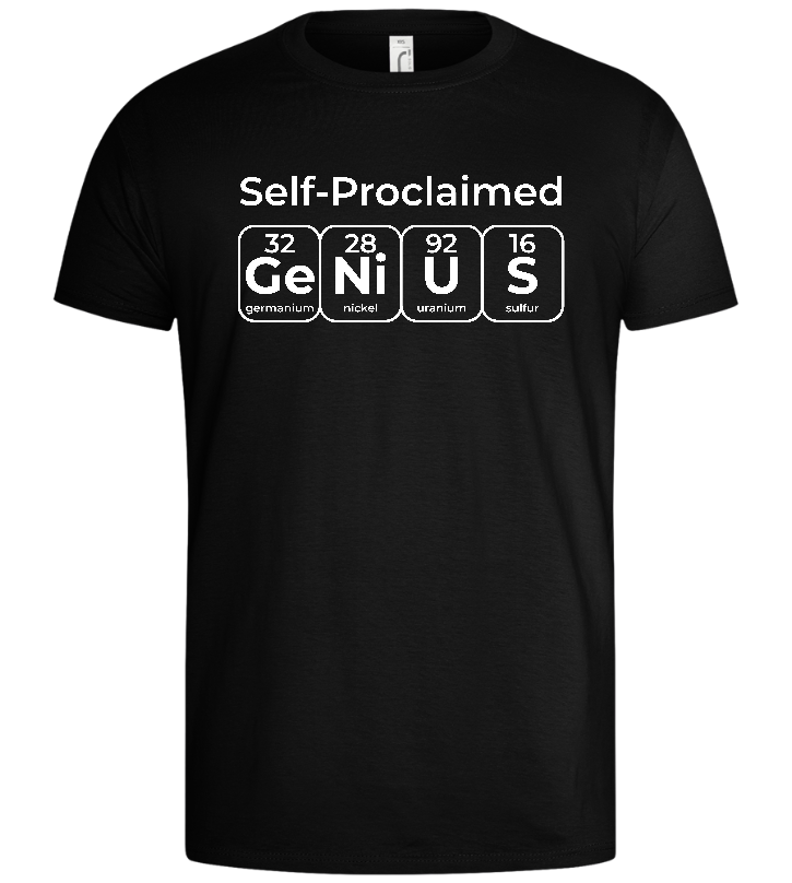 Periodic Table Genius Design - Basic men's t-shirt_DEEP BLACK_front