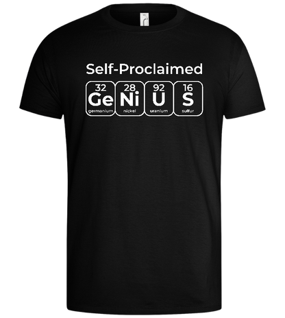 Periodic Table Genius Design - Basic men's t-shirt_DEEP BLACK_front