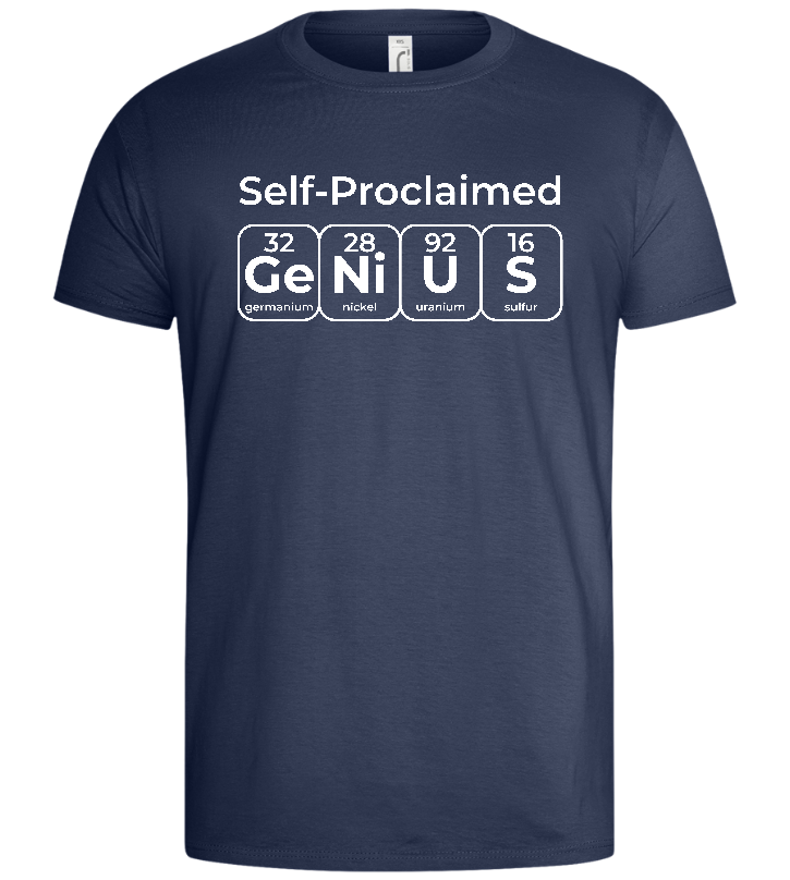 Periodic Table Genius Design - Basic men's t-shirt_DENIM_front