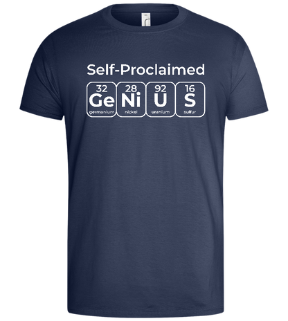 Periodic Table Genius Design - Basic men's t-shirt_DENIM_front