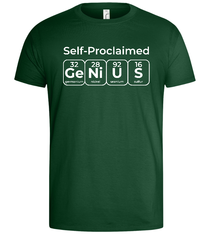 Periodic Table Genius Design - Basic men's t-shirt_GREEN BOTTLE_front