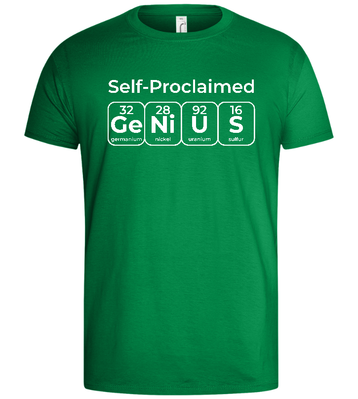 Periodic Table Genius Design - Basic men's t-shirt_MEADOW GREEN_front