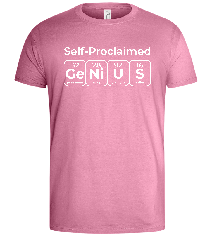 Periodic Table Genius Design - Basic men's t-shirt_PINK ORCHID_front