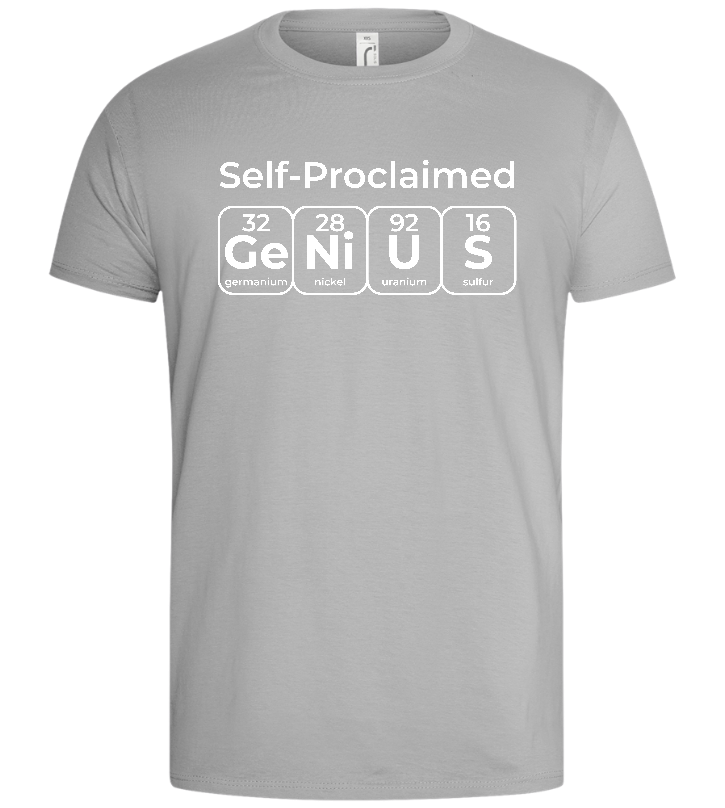 Periodic Table Genius Design - Basic men's t-shirt_PURE GRAY_front