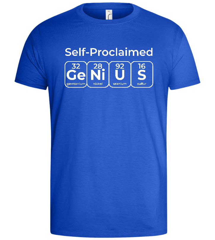 Periodic Table Genius Design - Basic men's t-shirt_ROYAL_front