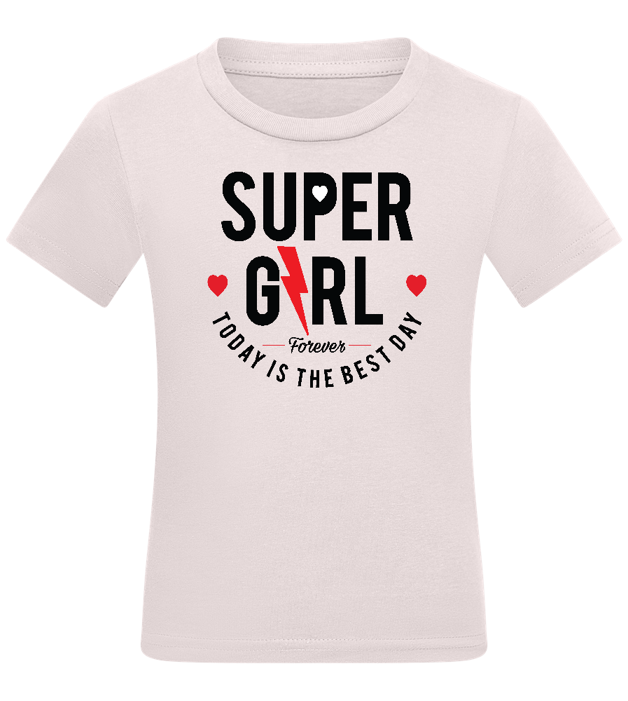 Super Girl Forever Design - Comfort kids fitted t-shirt_LIGHT PINK_front