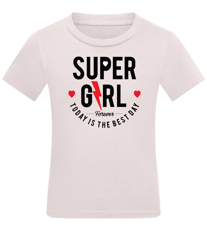Super Girl Forever Design - Comfort kids fitted t-shirt_LIGHT PINK_front