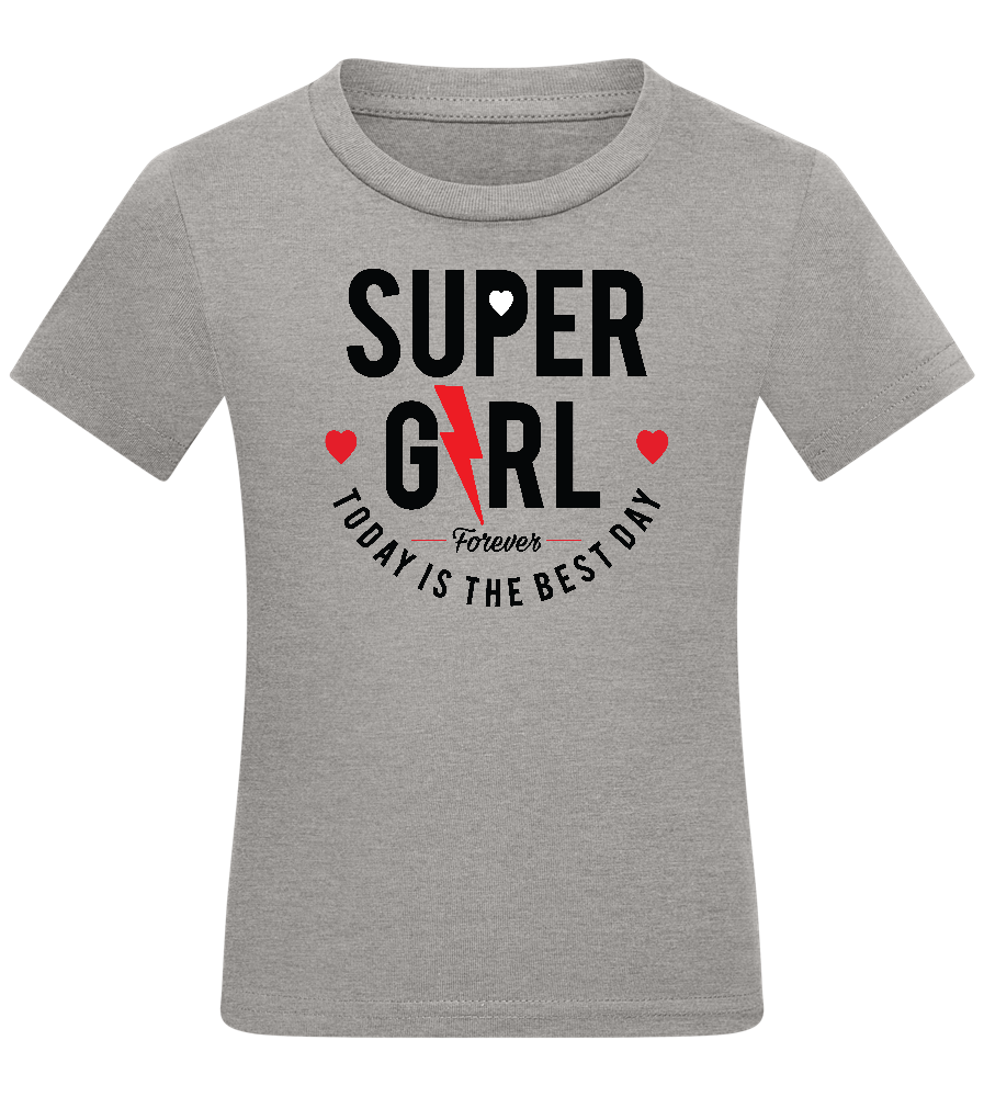 Super Girl Forever Design - Comfort kids fitted t-shirt_ORION GREY_front