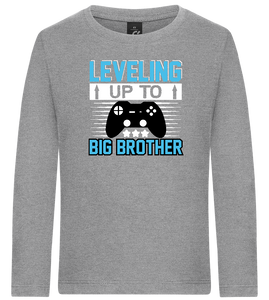 Leveling Up To Big Brother Design - Premium kids long sleeve t-shirt