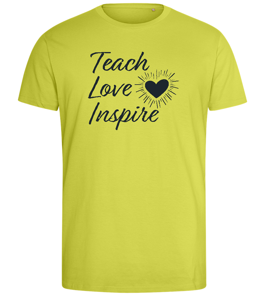 Teach Love Inspire Heart Design - Comfort men's fitted t-shirt_GREEN APPLE_front