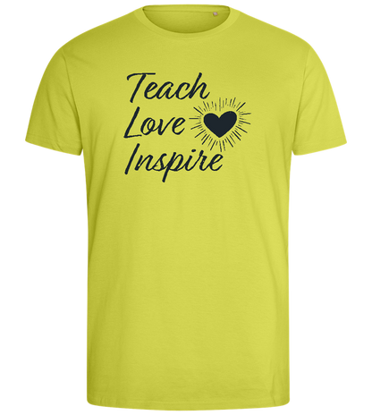 Teach Love Inspire Heart Design - Comfort men's fitted t-shirt_GREEN APPLE_front