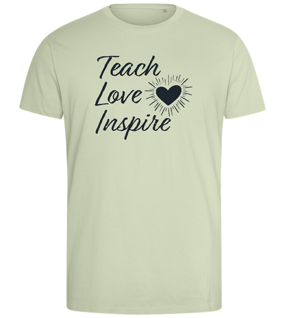 Teach Love Inspire Heart Design - Comfort men's fitted t-shirt_SILESTONE_front