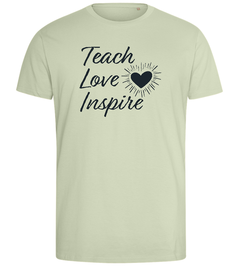 Teach Love Inspire Heart Design - Comfort men's fitted t-shirt_SILESTONE_front