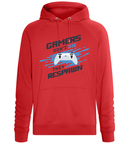 Gamers Respawn Design - Comfort unisex hoodie_RED_front