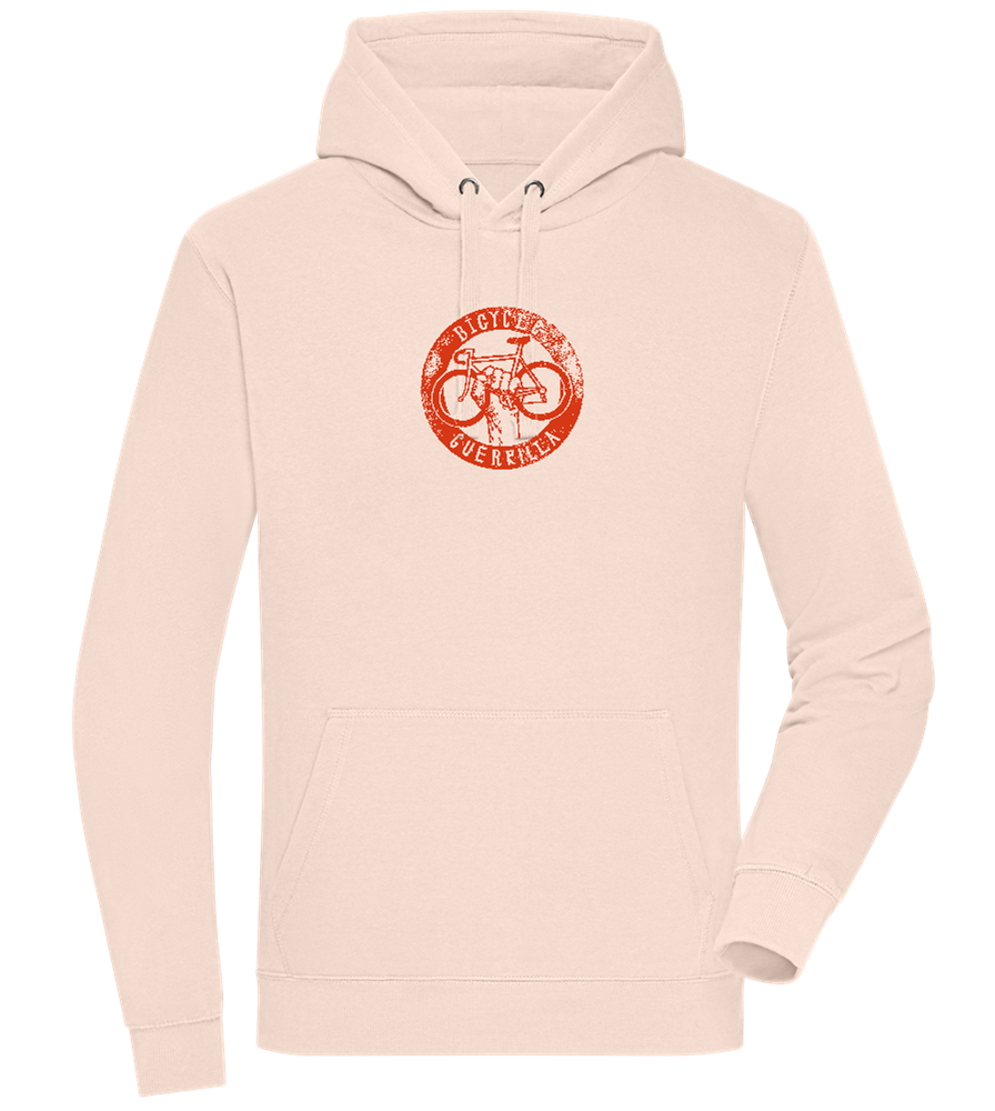 Bicycle Guerrilla Design - Premium unisex hoodie_LIGHT PEACH ROSE_front