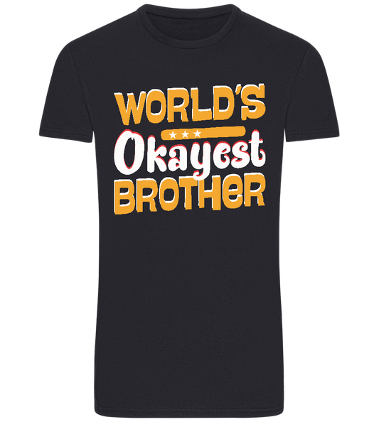 World's Okayest Brother Design - Basic Unisex T-Shirt_FRENCH NAVY_front