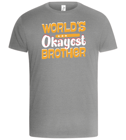 World's Okayest Brother Design - Basic Unisex T-Shirt_ORION GREY_front