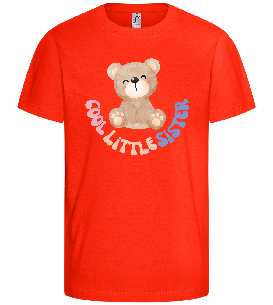 Cool Little Sister Teddy Design - Comfort kids fitted t-shirt_RED_front