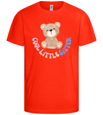 Cool Little Sister Teddy Design - Comfort kids fitted t-shirt_RED_front