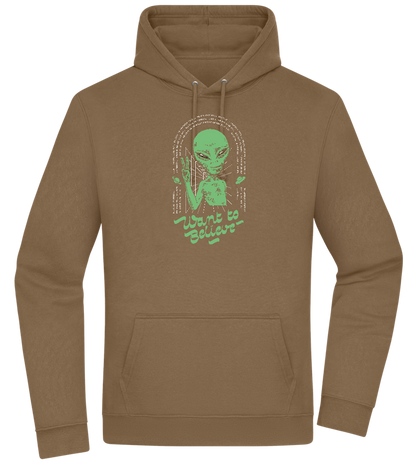 Want To Believe Alien Design - Premium Essential Unisex Hoodie_ARMY_front