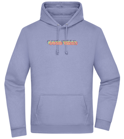 Good Vibes Rainbow Design - Premium Essential Unisex Hoodie_BLUE_front