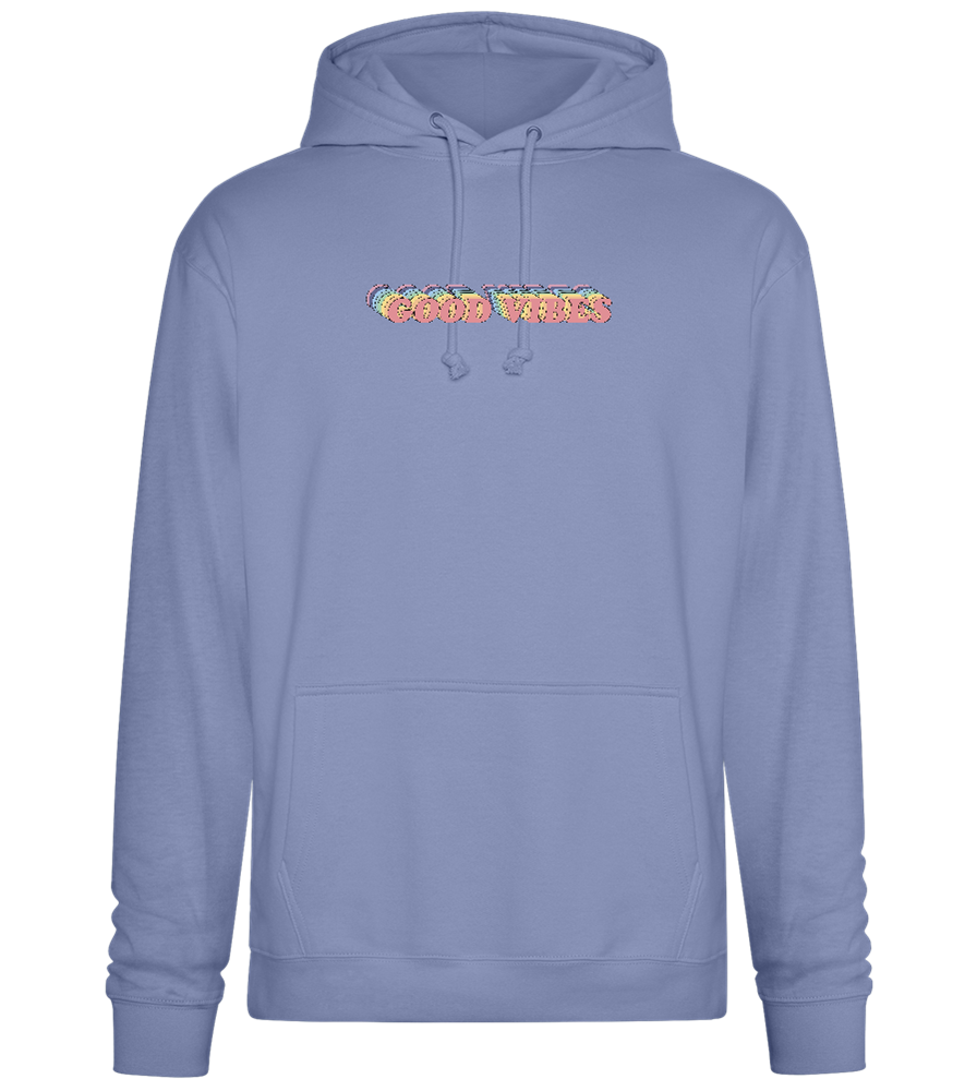 Good Vibes Rainbow Design - Premium Essential Unisex Hoodie_BLUE_front