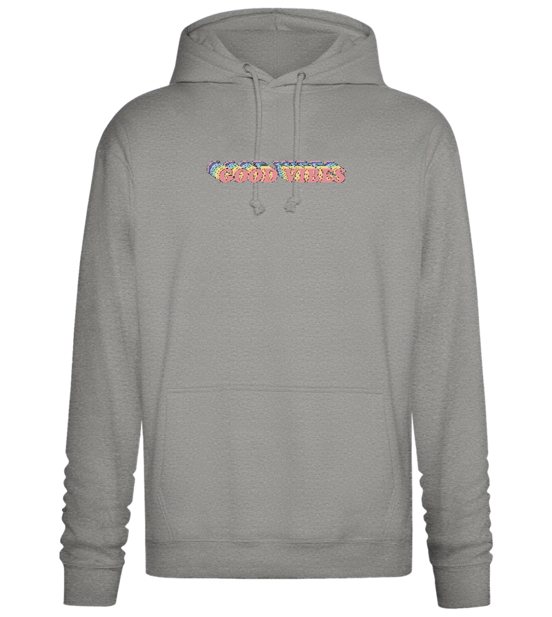 Good Vibes Rainbow Design - Premium Essential Unisex Hoodie_ORION GREY II_front