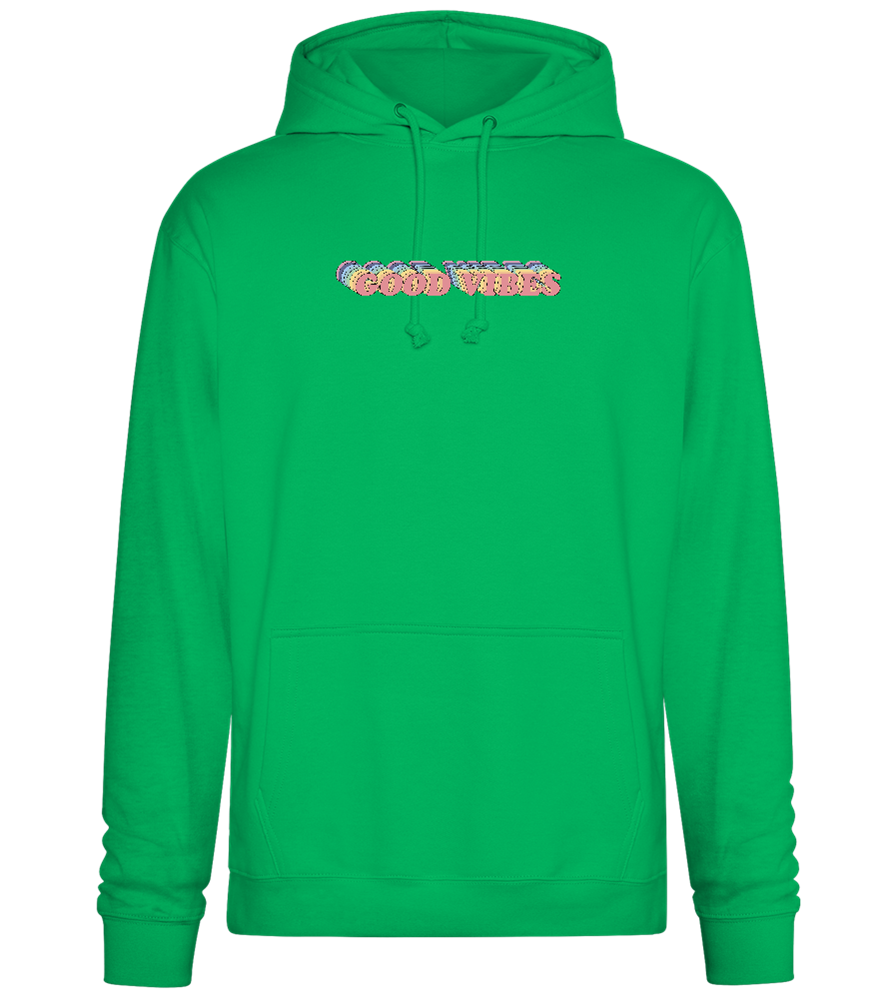 Good Vibes Rainbow Design - Premium Essential Unisex Hoodie_SPRING GREEN_front