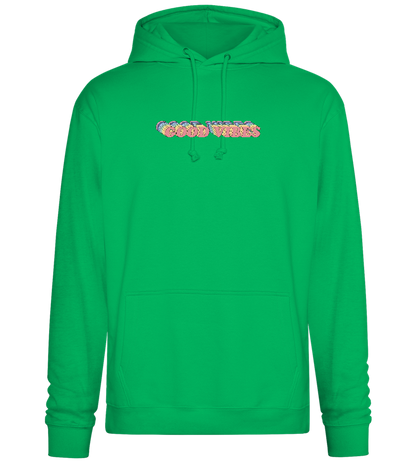 Good Vibes Rainbow Design - Premium Essential Unisex Hoodie_SPRING GREEN_front