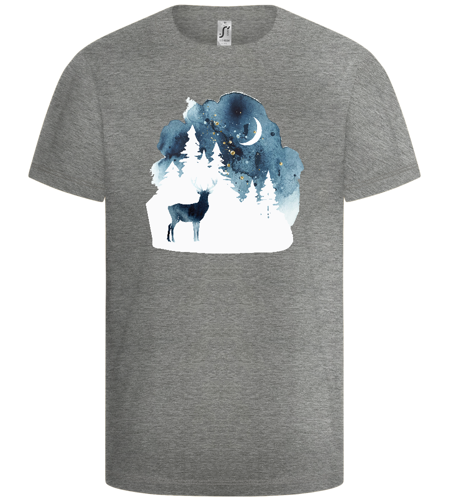 Watercolor Christmas Night Design - Basic kids t-shirt_ORION GREY_front