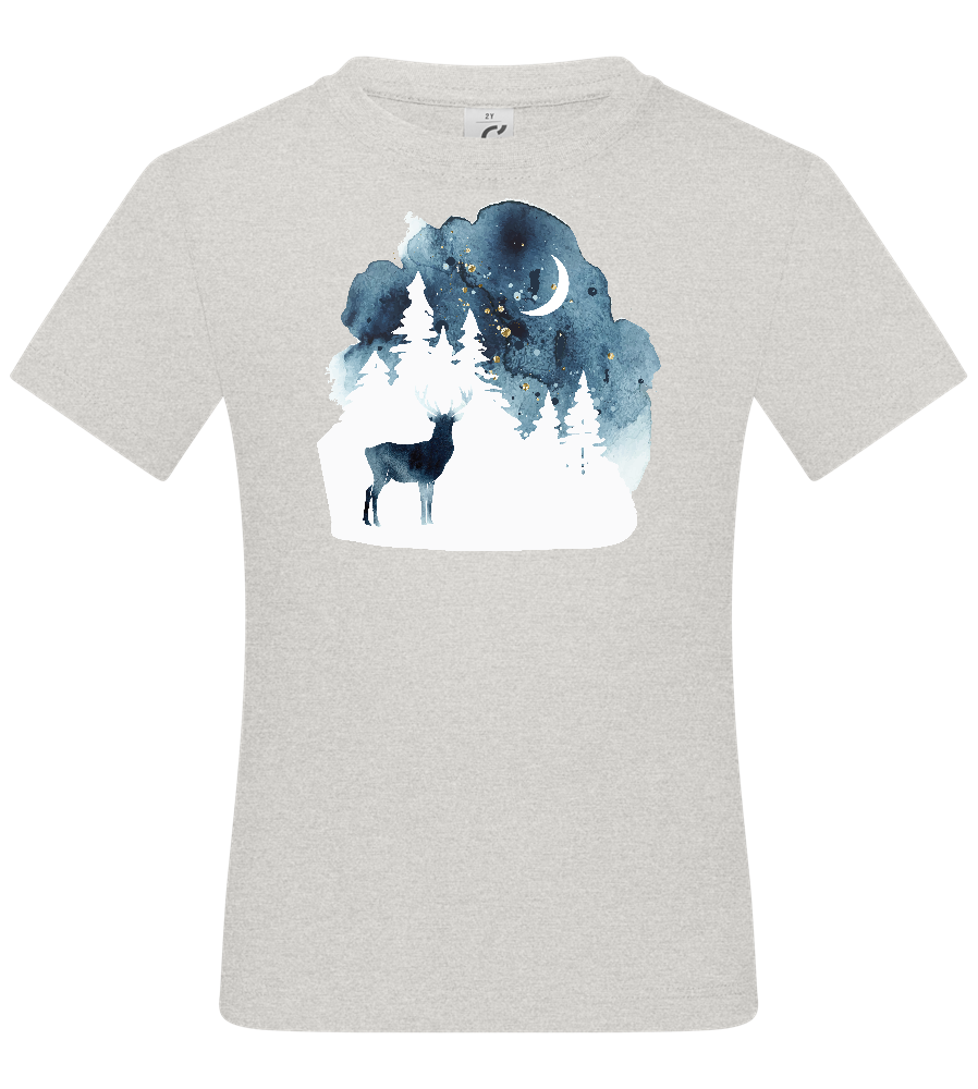 Watercolor Christmas Night Design - Basic kids t-shirt_VIBRANT WHITE_front