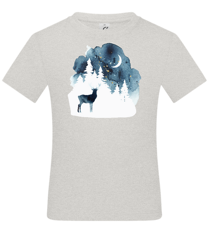 Watercolor Christmas Night Design - Basic kids t-shirt_VIBRANT WHITE_front