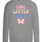 Cool Little Sister Butterfly Design - Premium kids long sleeve t-shirt_ORION GREY_front