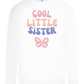 Cool Little Sister Butterfly Design - Premium kids long sleeve t-shirt_WHITE_front