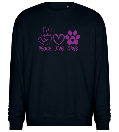 Peace Love Dogs Design - Comfort Essential Unisex Sweater_BLACK_front