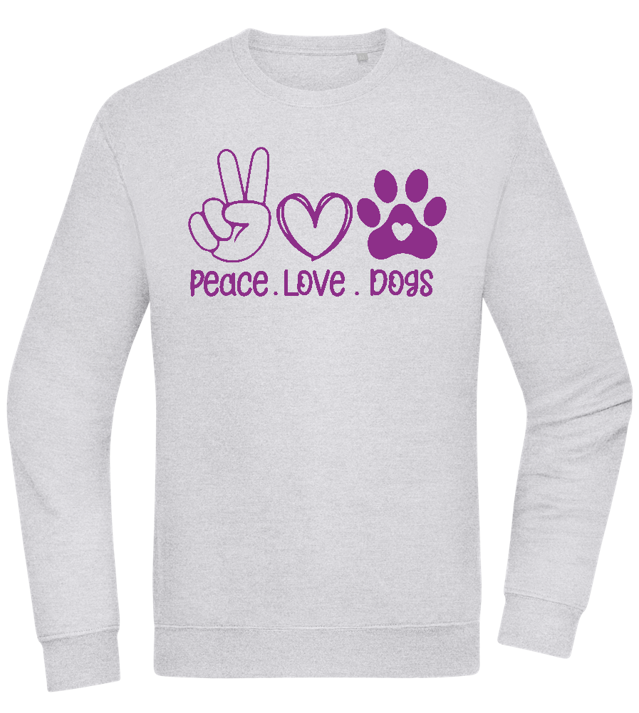 Peace Love Dogs Design - Comfort Essential Unisex Sweater_ORION GREY II_front