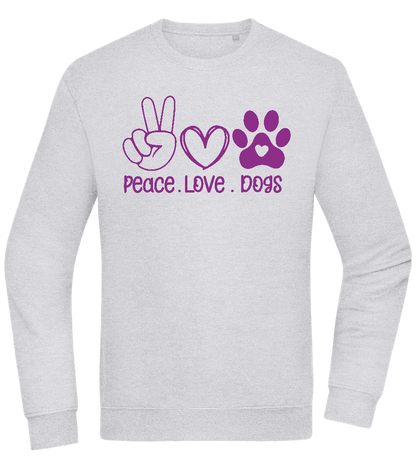 Peace Love Dogs Design - Comfort Essential Unisex Sweater_ORION GREY II_front