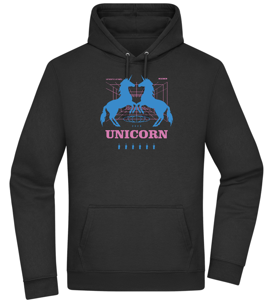 Unicorn Apparel 2023 Design - Premium Essential Unisex Hoodie_BLACK_front