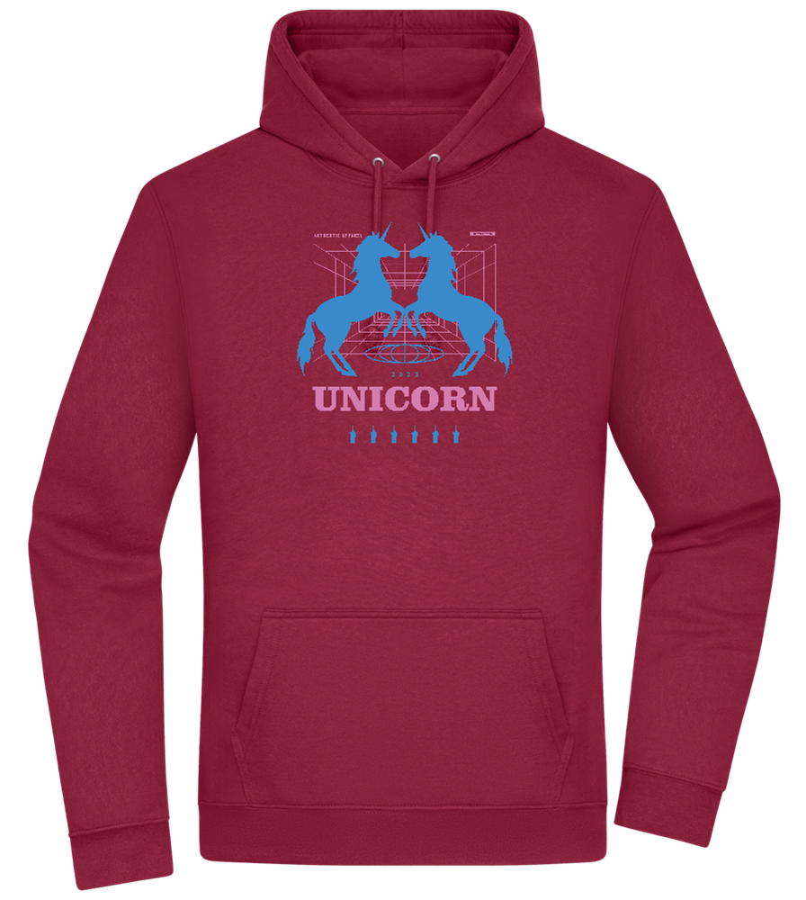 Unicorn Apparel 2023 Design - Premium Essential Unisex Hoodie_BORDEAUX_front