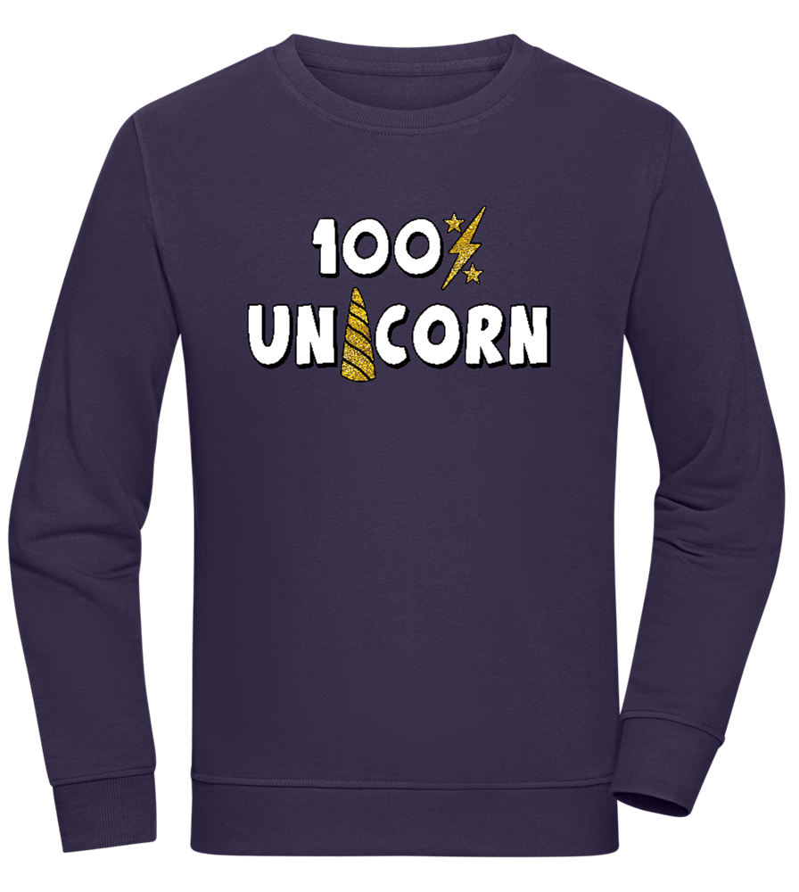 100 Percent Unicorn Design - Comfort unisex sweater_FRENCH NAVY_front