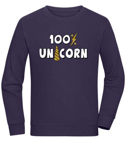 100 Percent Unicorn Design - Comfort unisex sweater_FRENCH NAVY_front