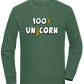 100 Percent Unicorn Design - Comfort unisex sweater_GREEN BOTTLE_front