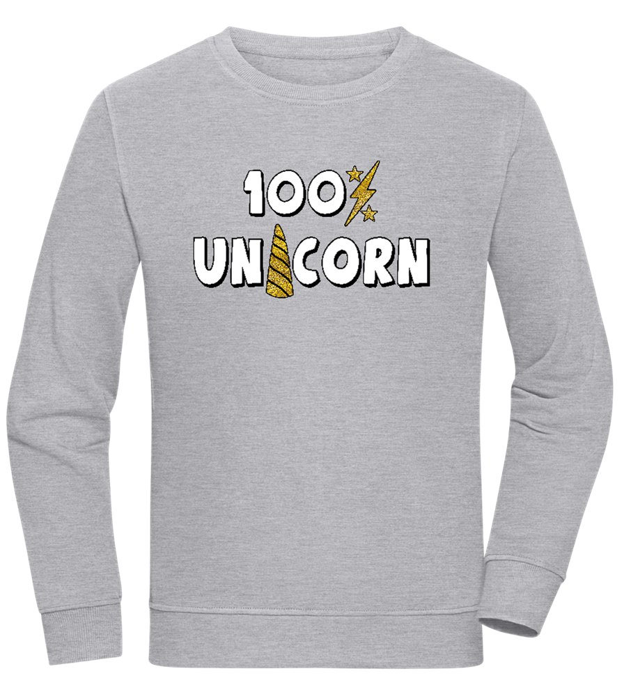 100 Percent Unicorn Design - Comfort unisex sweater_ORION GREY II_front