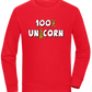 100 Percent Unicorn Design - Comfort unisex sweater_RED_front